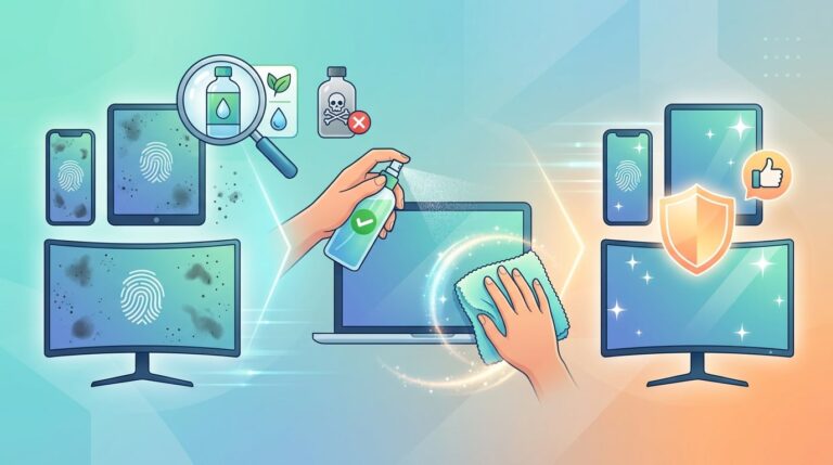 如何選擇螢幕清潔噴霧？材質與情境實用指南 | 避免損傷